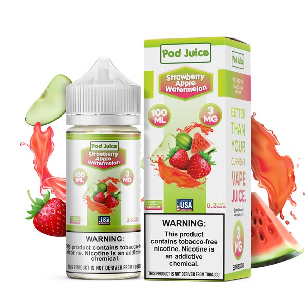 Pod Juice Synthetic Strawberry Apple Watermelon 100mL
